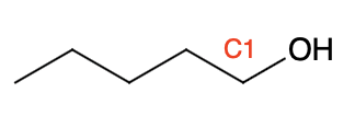 Line structure of CH3(CH2)2CHOHCH3 with the hydroxyl group at C1.