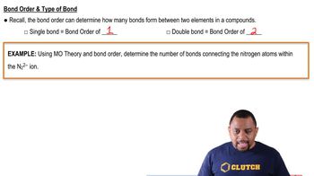 Bond Order and Type of Bond Example