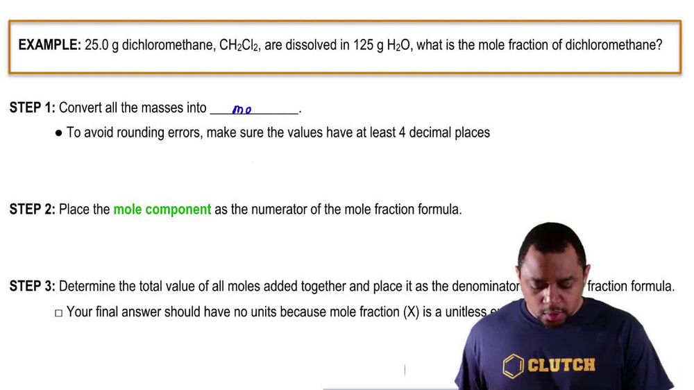 Mole Fraction Equation