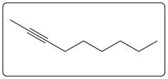 Chemical structure of an alkyne with a triple bond at the third carbon.