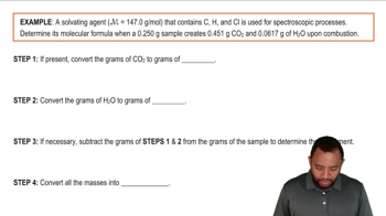 Molecular Formula via Combustion Example