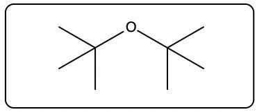 Chemical structure of dipropyl ether with two propyl groups and an oxygen atom.