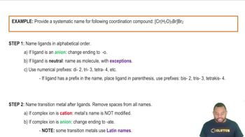 Naming Coordination Compounds Example