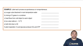 Spontaneous vs Nonspontaneous Reactions Example