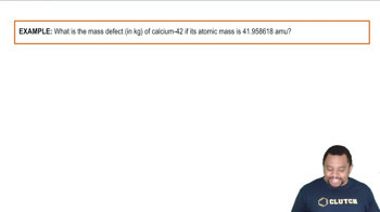 Mass Defect Example