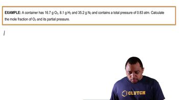 Mole Fraction and Partial Pressure Calculation Example