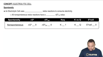 Electrolytic Cells and Spontaneity