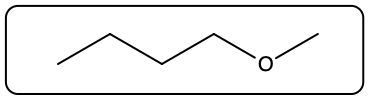 Structure of butyl methyl ether with a methyl group and a butyl chain.