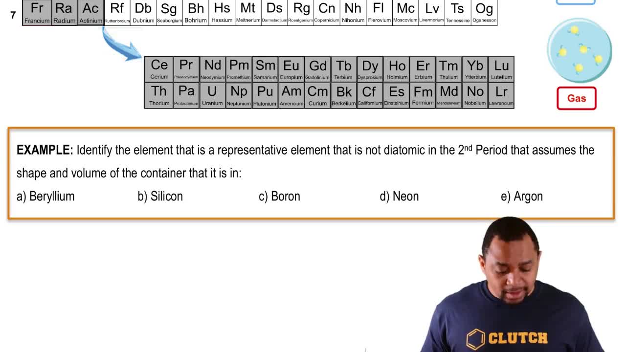 Second Period State of Matter Example