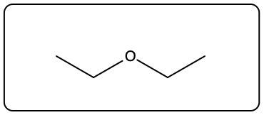 Chemical structure of dibutyl ether with two butyl groups and an oxygen atom.