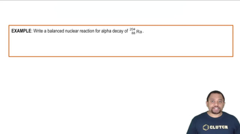 Alpha Decay Reaction Example