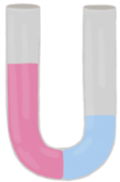 U-tube showing pink solution on the left and blue distilled water on the right, illustrating osmosis.