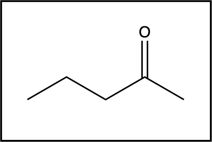 Another representation of the chemical structure of butanal, highlighting the aldehyde group.