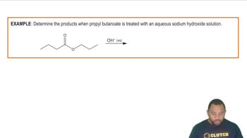 Ester Reactions Saponification Example