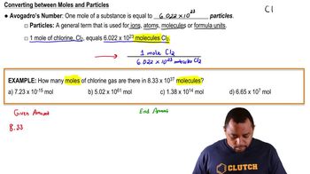 Moles from Molecules Example