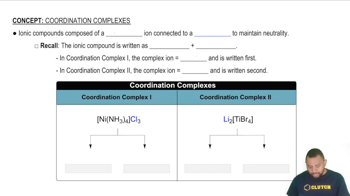 Coordination Complexes I and II