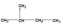 Branched structure of a hydrocarbon with a central carbon atom connected to three others.