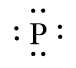 Lewis dot symbol for phosphorus with no charge.