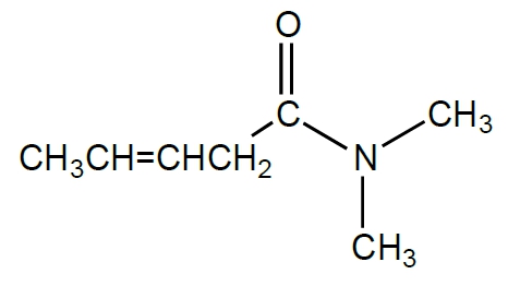 Chemical structure showing an amine, ketone, and alkene functional groups.