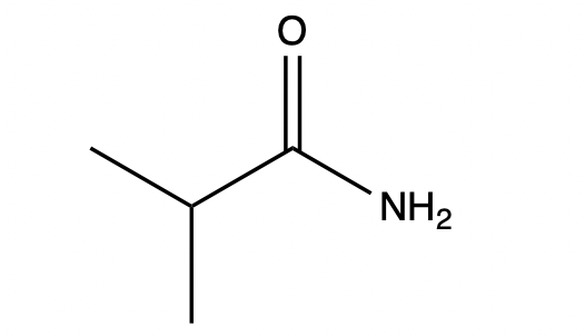 Structure of the amide product formed from the reaction.