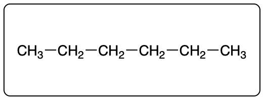 Linear alkane structure without functional groups.