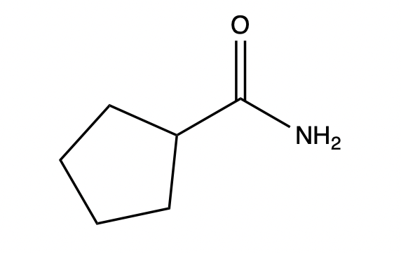 Structure of the amide product formed from the reaction.