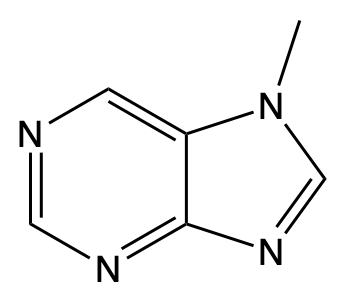 Chemical structure of a nitrogenous base, illustrating its pyrimidine or purine classification.