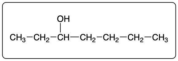 Condensed structural formula of the alcohol produced from butyl ethyl ketone reduction.