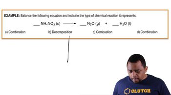 Types of Chemical Reactions Example 1