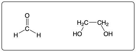 Hydrolysis products of cyclic acetal with carbonyl and alcohol groups.