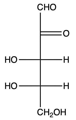 Fischer projection of D-ribulose.