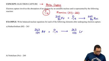 Electron Capture Example 1