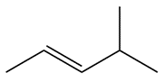 Skeletal formula of an organic compound with branches.