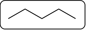 A simplified version of the product structure from the hydrogenation reaction.