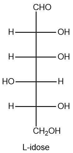 Alternative Fischer projection of L-idose structure.