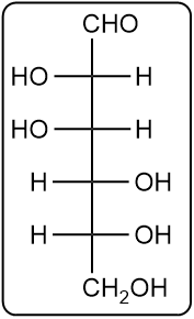 Fischer projection of D-mannose with hydroxyl groups on the right.