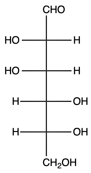 Fischer projection of D-mannose, a C4 epimer of D-talose.