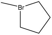 Structure of bromocyclopentane, a five-membered ring with a bromine substituent.