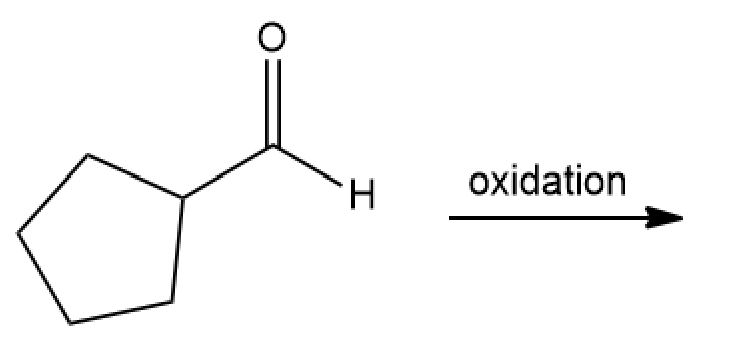 Chemical structure showing oxidation of a compound with an oxygen atom.