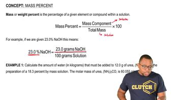 Solutions: Mass Percent Concept 1