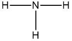 Alternative structural formula of methylamine (CH5N) highlighting nitrogen and hydrogen connections.