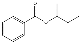 Line-angle formula of a different ester product derived from the previous reaction.