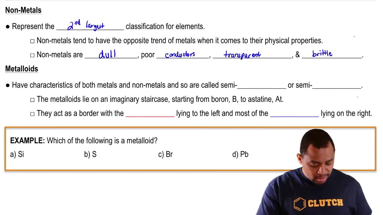 Periodic Table: Classifications