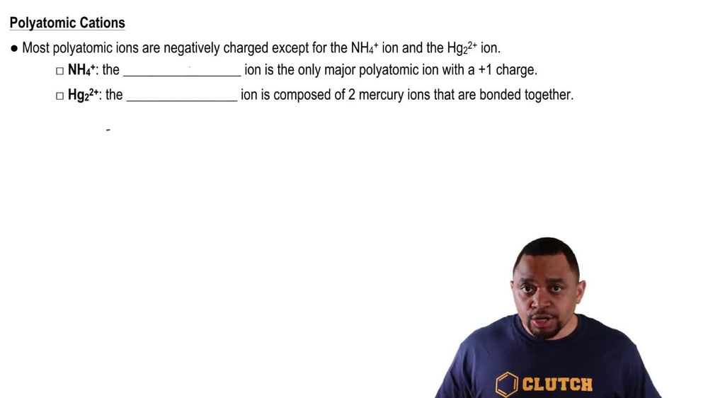 Polyatomic Ions Video Tutorial & Practice | Channels for Pearson+