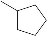 Structure of cyclopentene, a five-membered ring with one double bond.