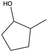 Chemical structure of a compound with a hydroxyl group, no chiral centers marked.