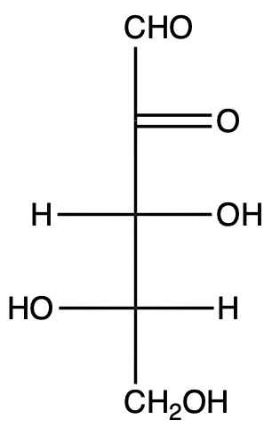 Fischer projection of D-ribulose.