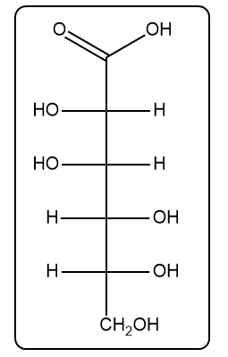 Fischer projection of D-mannose with a hydroxymethyl group at C1, illustrating oxidation.