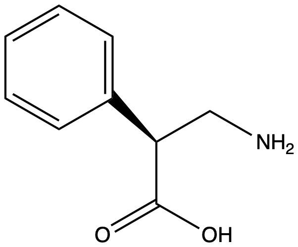 Structure of the major product from acid hydrolysis of a β-lactam, showing an amine and carboxylic acid.