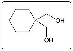 Structure of a ketone with two hydroxyl groups attached.
